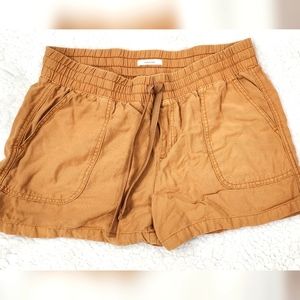 Maurices Loose Drawstring Yellow/Brown Shorts